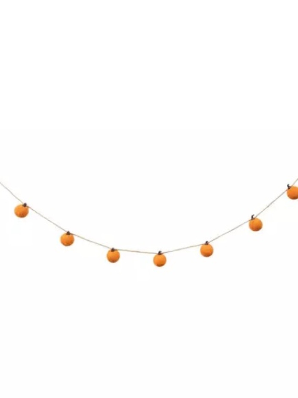 5/ sets of flocked pumpkin garland 6 feet each strand